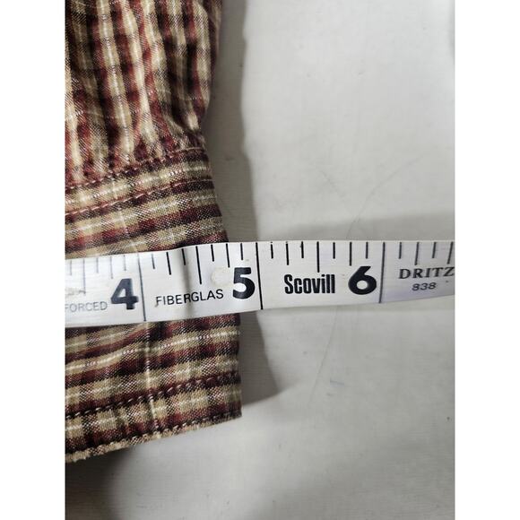 Columbia Mens X-Large Brown Nylon Long Sleeve Chest Pocket Hike Fish - Picture 10 of 13